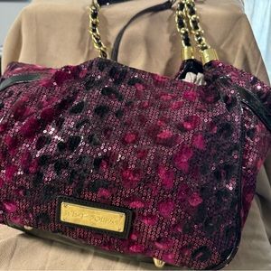 Betseyville by Betseyville Johnson Sequin Cheetah Purse